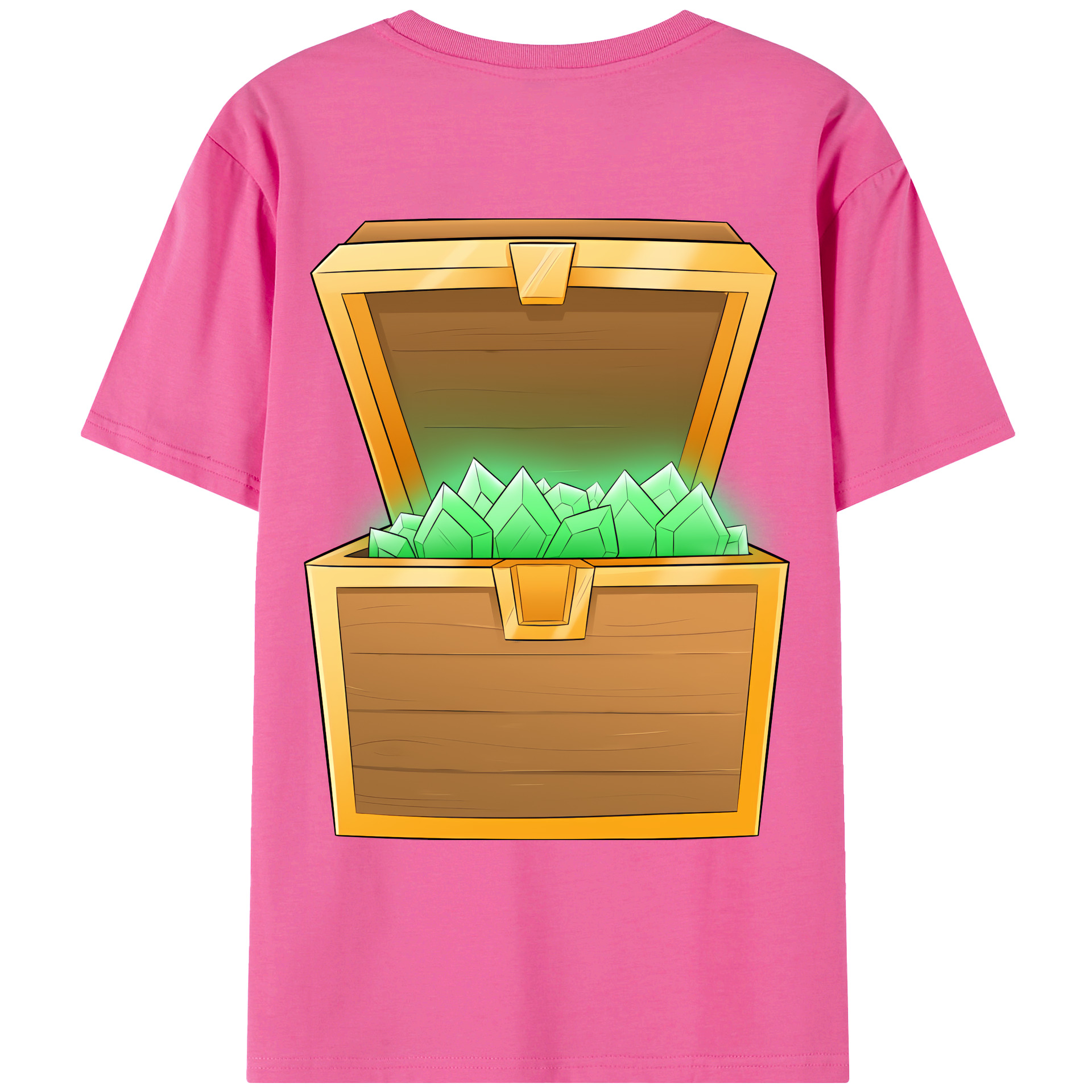 （画像用） マインクラフト ブロックの世界 Minecraft MC Block world レディース半袖Tシャツ(バックプリント)